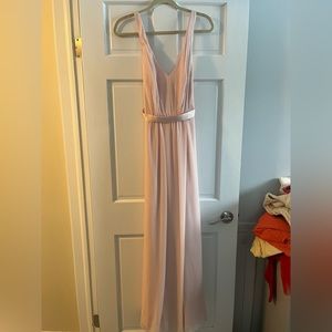 White by Vera Wang halter pink chiffon bridesmaid size 12
